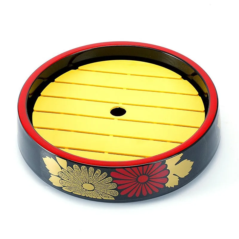 

YJQ Japanese salmon sashimi plate high-end ice plate round sushi seafood fish ice plate