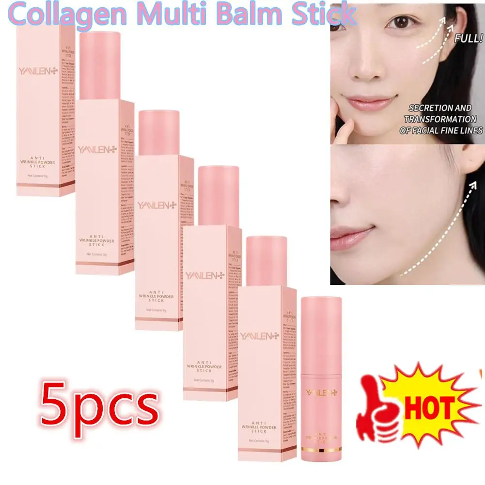 

5x Collagen Boosting Moisture Balm Stick Wrinkle Multi Balm Collagen Moisturizing Balm Stick Bounce Hydrating Anti-aging