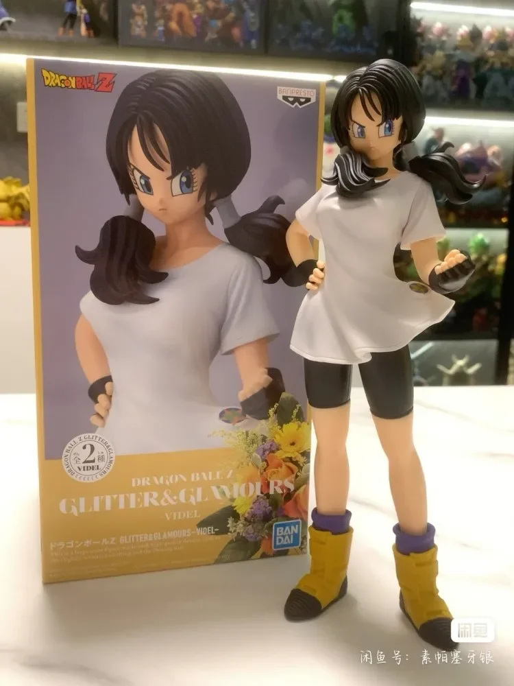 25cm Original Dragon Ball Z  Videl Figure Banpresto Glitter Glamours Pvc Model Ornament Style Collectable Toy Gift