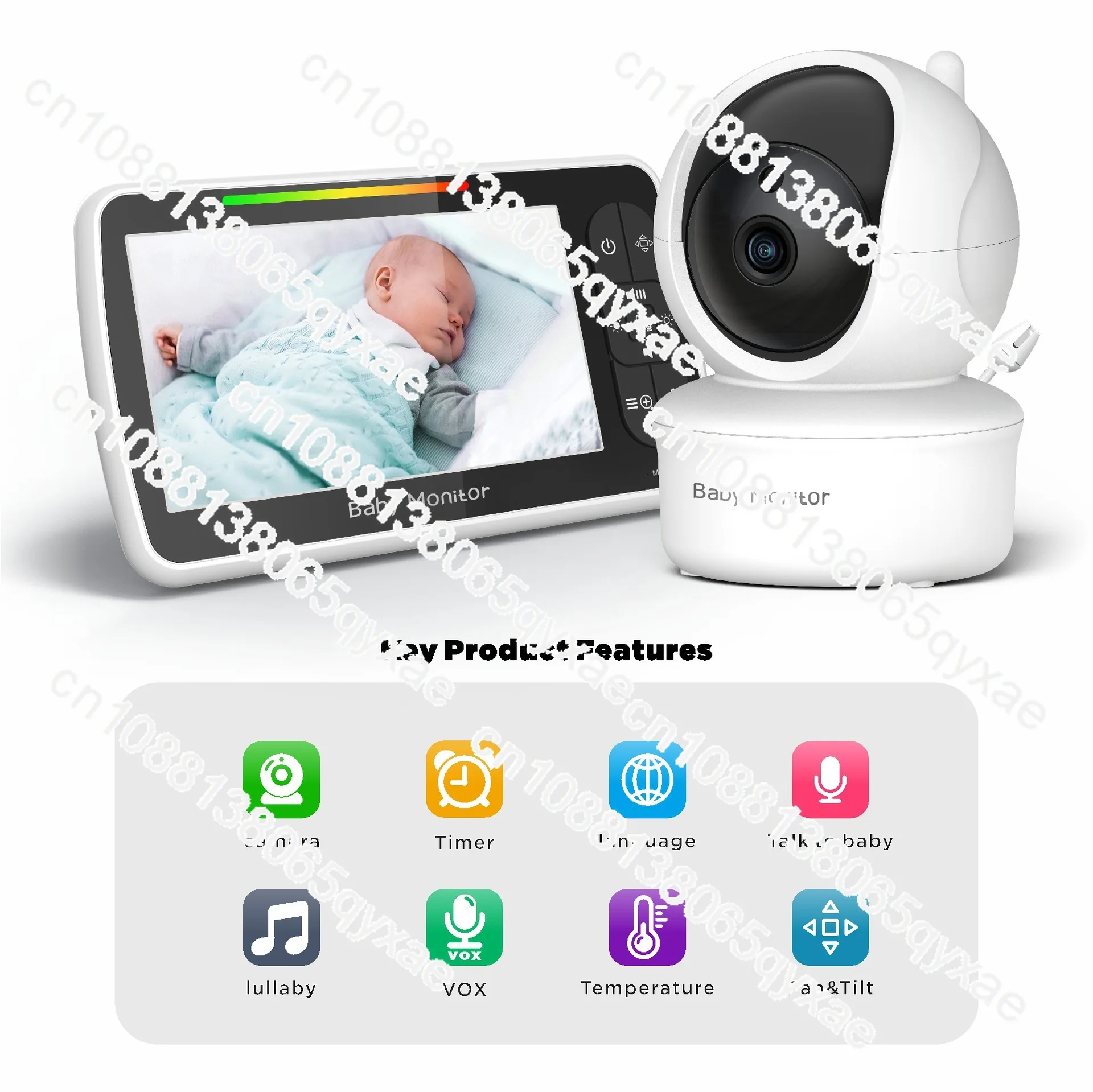 SM6505 inch high definition baby caregiver baby monitor baby camera