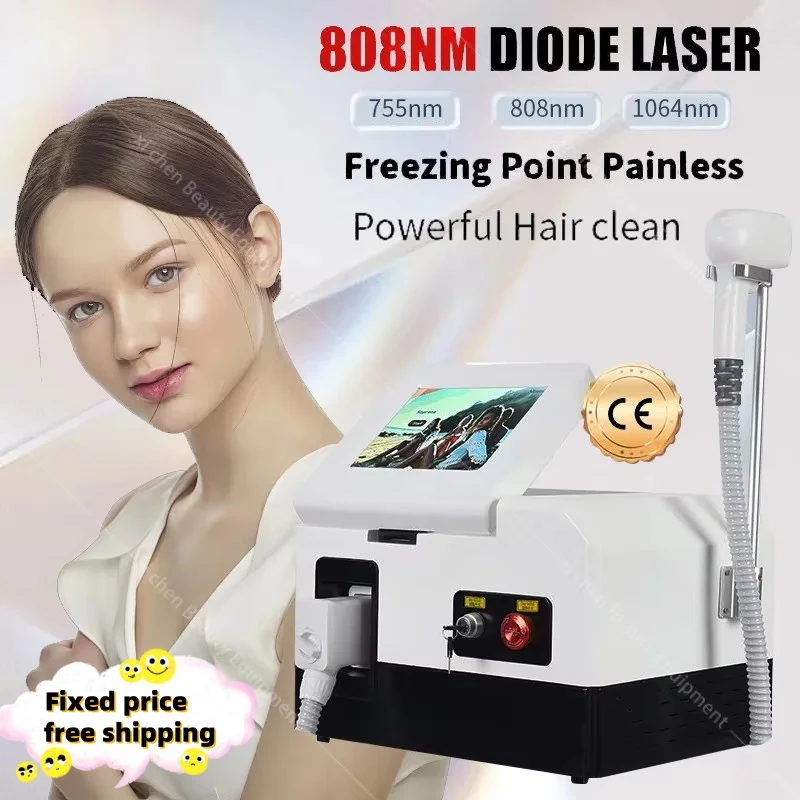 2025 808nm 755nm 1064nm Diode Laser Hair Removal Machine Alexandrit Permanent Removal Cooling Head Painless Laser Epilator