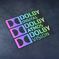 Car Styling Sticker for DOLBY HD Digital ATMOS VISION Symbol Motorbike Motocross Moto Bike Fuel Tank Side Body Decals