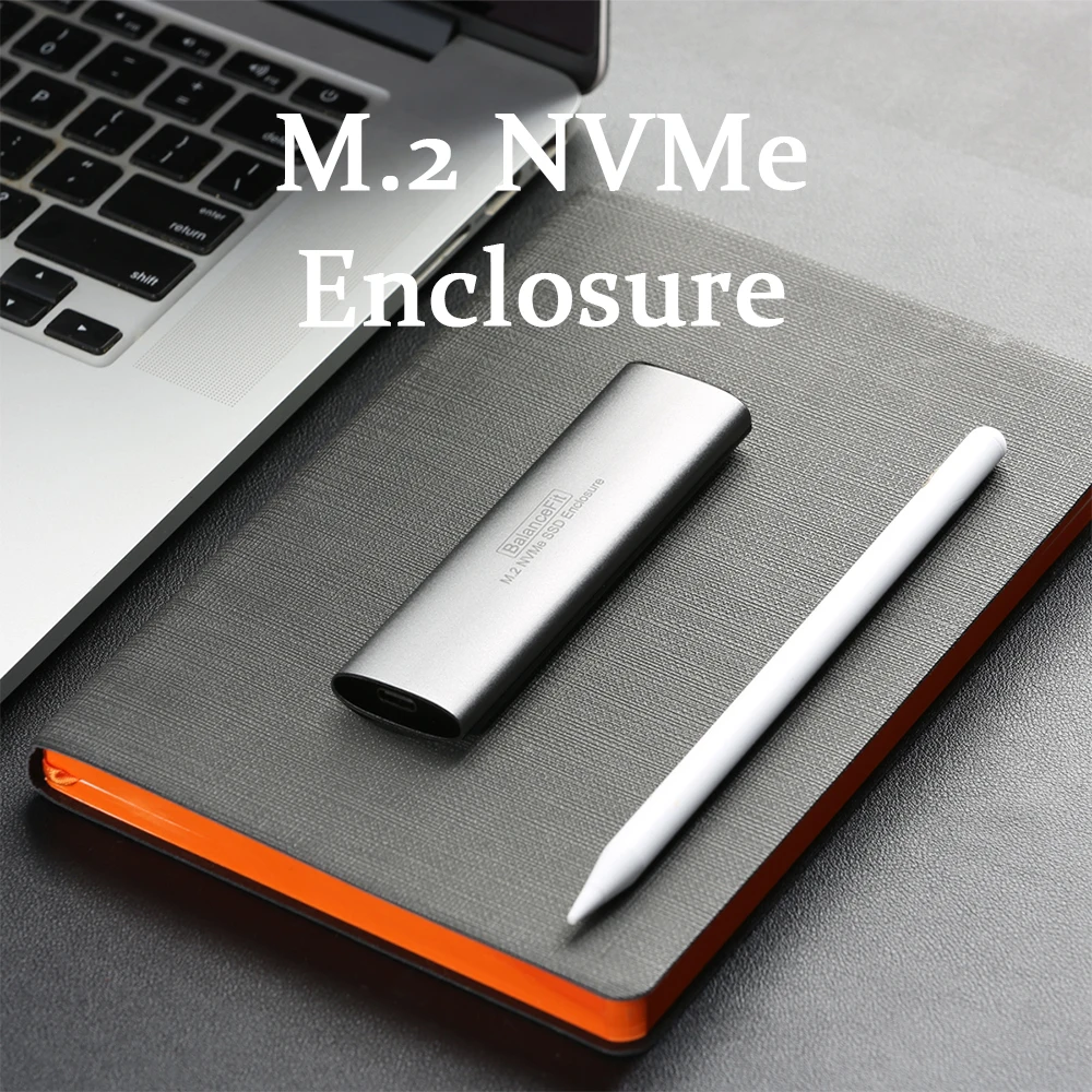 M.2 NVMe SSD-Gehäuse, USB 3.2 Gen 2 zu NVME M-Key/(B+M) Key Solid State Drive Externes Gehäuse, für 2230/2242/2260/2280 SSDs