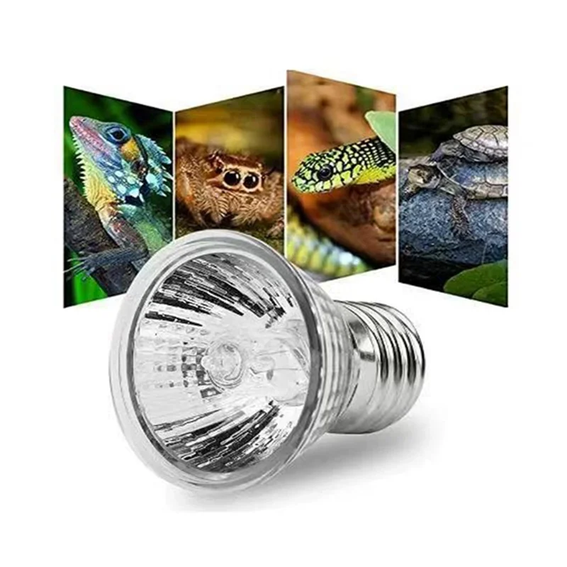 A50Q-8PCS UVA + UVB Reptile ampoule chauffante serpent tortue animal de compagnie spectre complet plinthe UV ampoules lumière chauffante