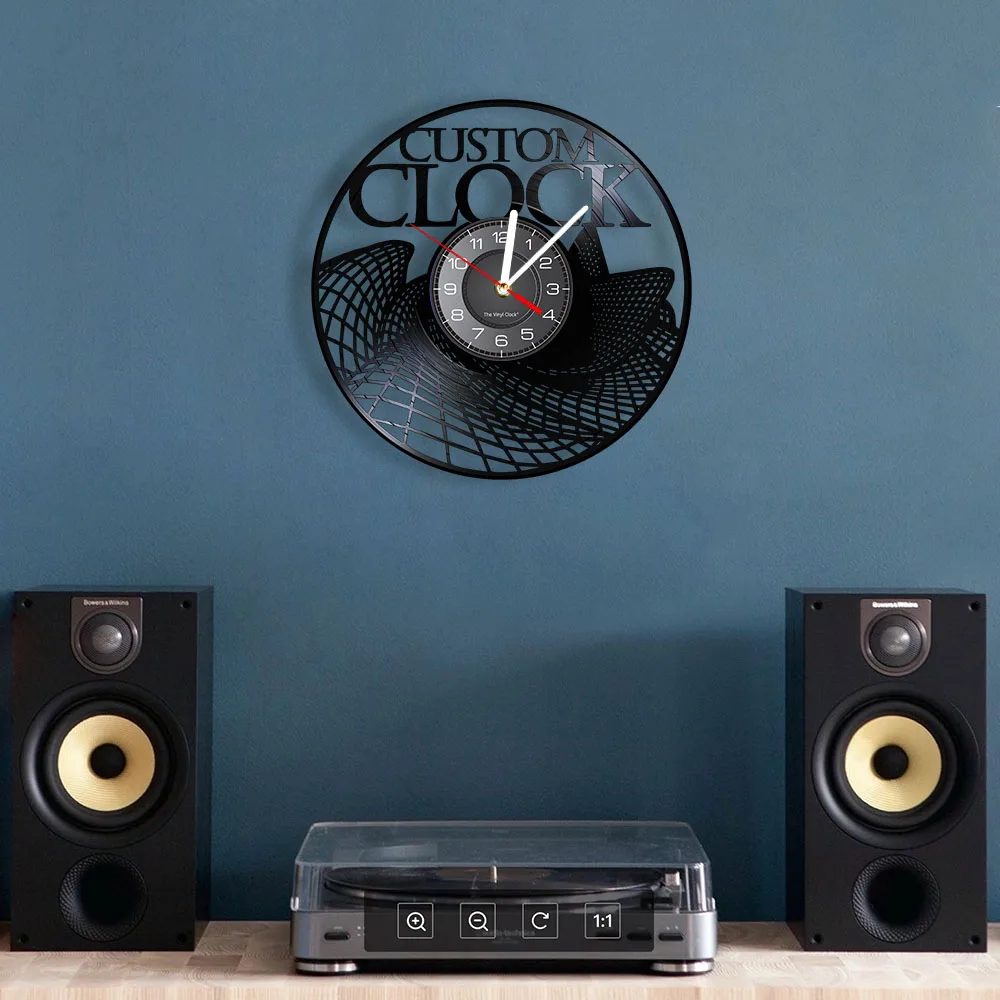 Vintage Custom Vinyl Record Wall Clock Custom Order Your design Your logo Your Personal Photos Personalized Vinyl Longplay Clock