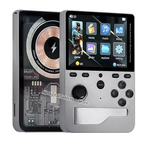 2-i-1 handhållen spelkonsol och magnetisk telefon-powerbank, 2,8-tums IPS-skärm, Linux retro-spelkonsol, 5000 mAh batteri 10 best sales Powerbank-spel - №5