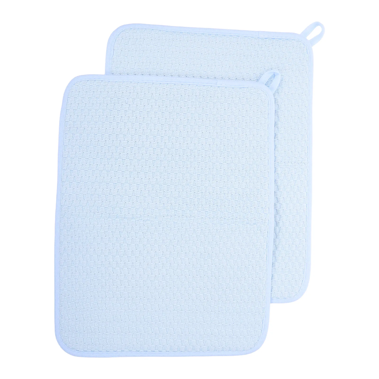 2Pcs Microfiber Dish Drying Mats Absorbent Thick Cushioned Kitchen Worktop Protector Fast Draining Non Slip Dry Pad for Dishes