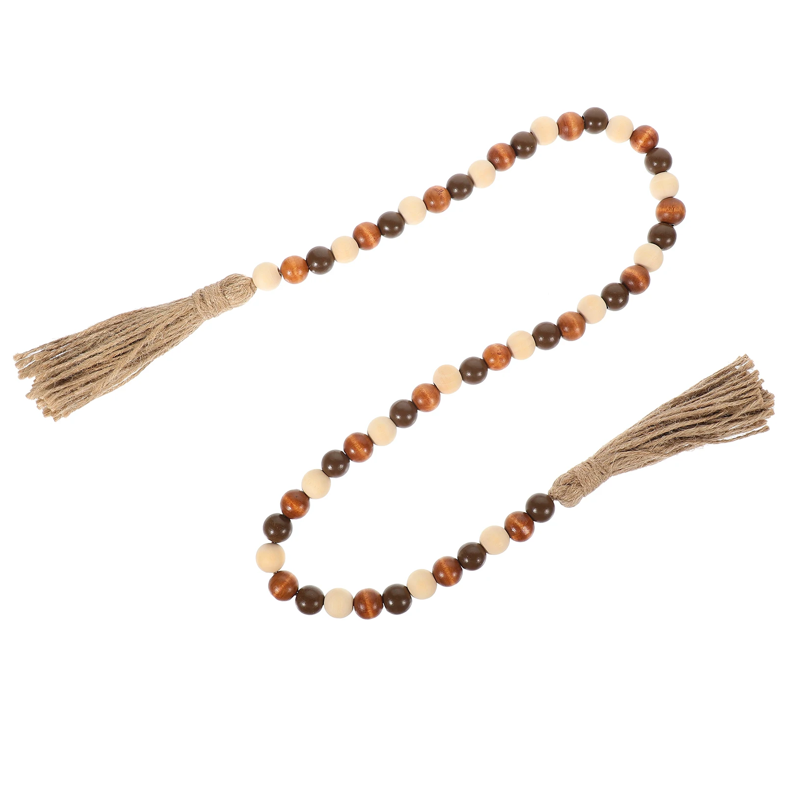 

Wooden Bead Pendant Decorations Farmhouse Rustic Beads Hanging Pendants Wall Garland Strand Tassel Beaded
