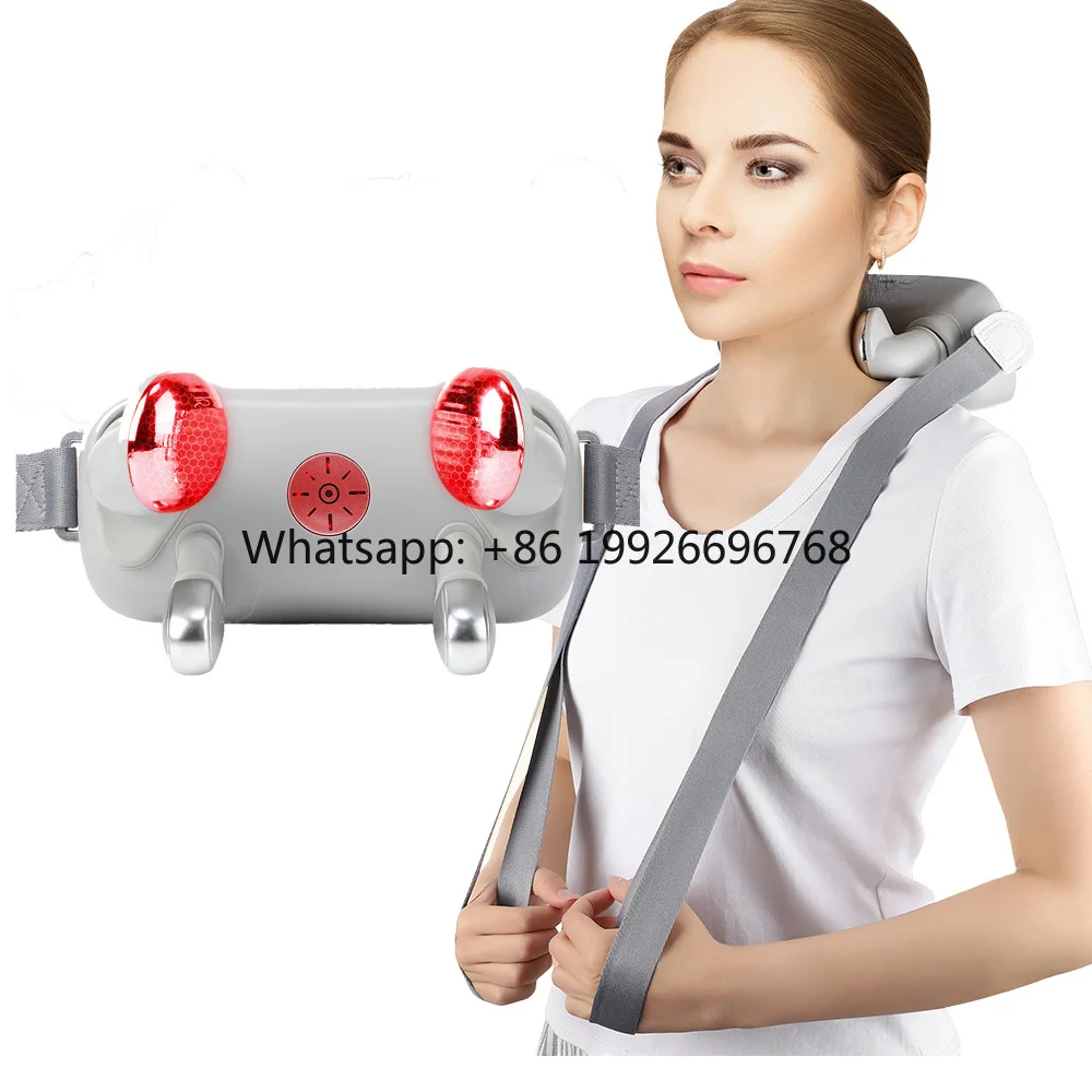 

New Design 3D Wireless Remote Control Red Light Hot Compress Heated Neck & Shoulder Massager Muscle Pain Relief Belt