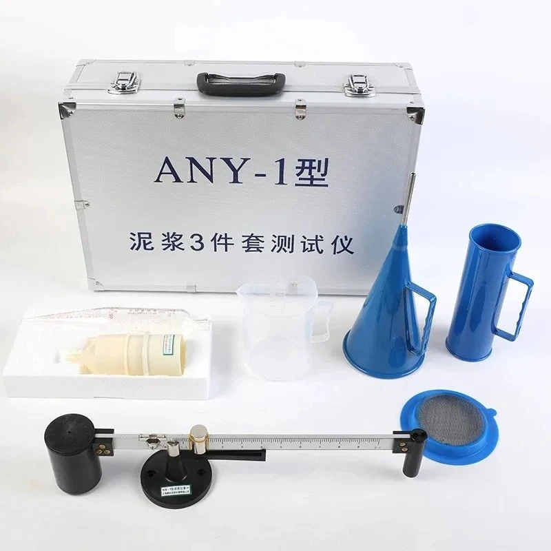 3in1 Bentonite Mud Test Kit Mud viscometer+sand content of mud+mud meter with Aluminum box