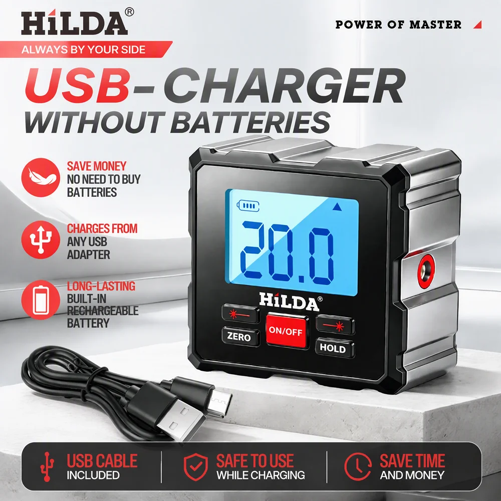 Industrial Laser Alignment - HILDA Magnetic Digital Laser Inclinometer 360°