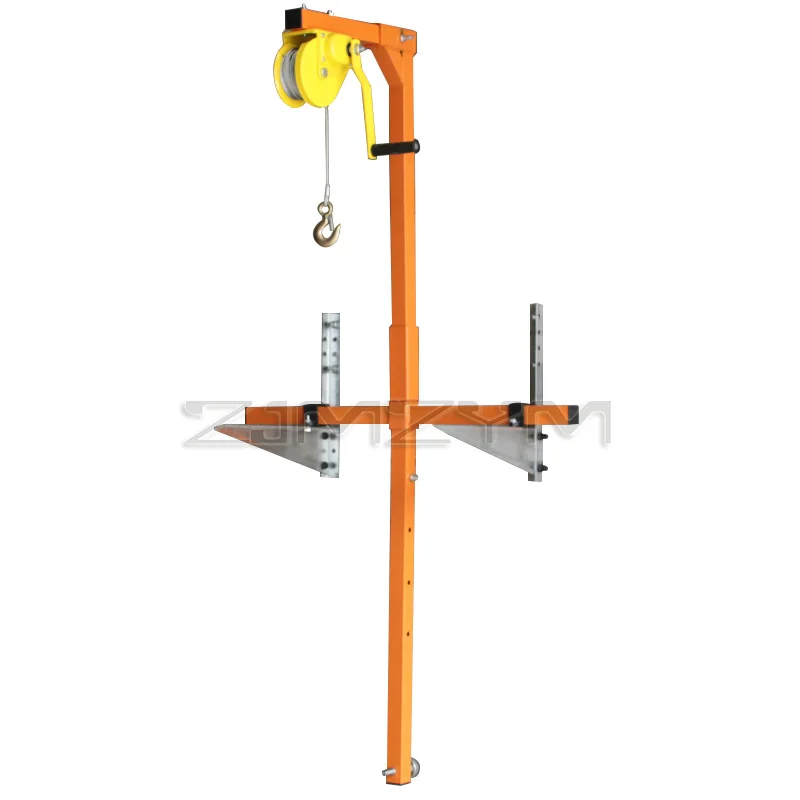 Self-Locking Folding Crane Manual Winch Assembly Tool Installation Stainless Steel Air Conditioning Lifting Tools