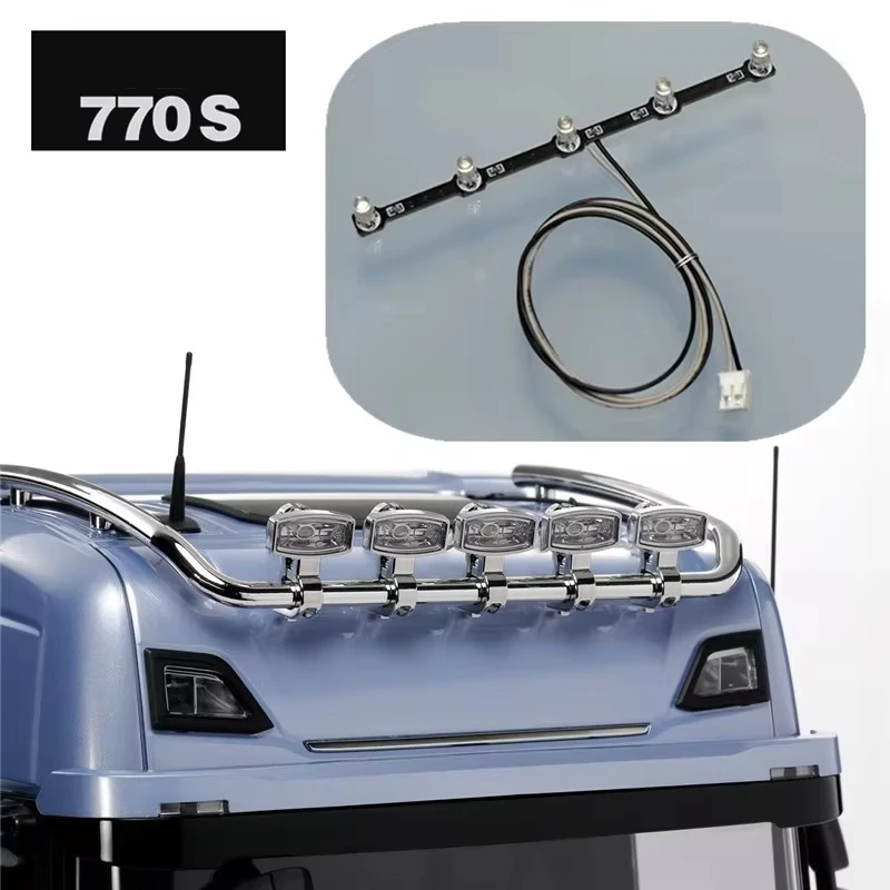 

RC 1/14 770S Model Truck Spotlights Roof LED Light Bar For Tamiya 1/14 Rc Tractor Truck Trailer 770S DIY Parts Accessories