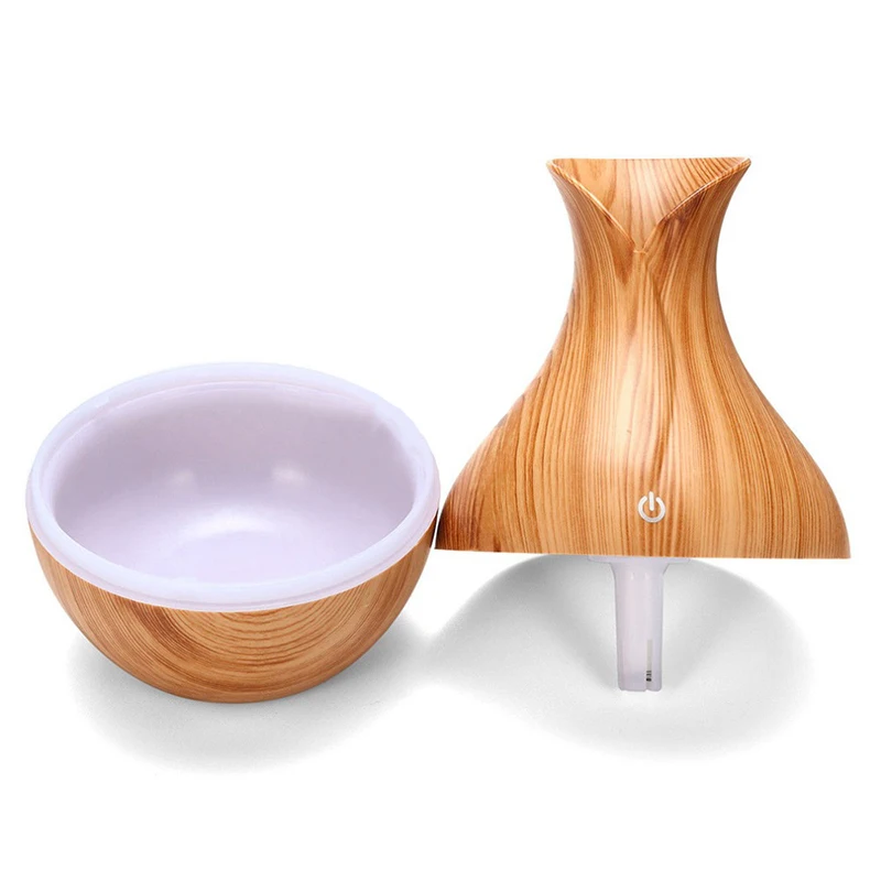 Mute fog measure wood grain vase humidifier Home bedroom indoor office night light ultrasonic humidifier image 5