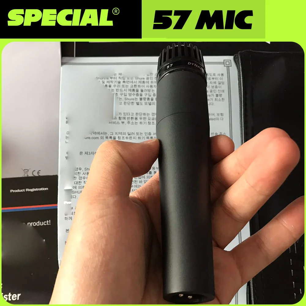 Microphone dynamique cardioïde 57 pour instrument, micro à main classique pour performance vocale sur scène, guitare, studio, chant, maison, KTV