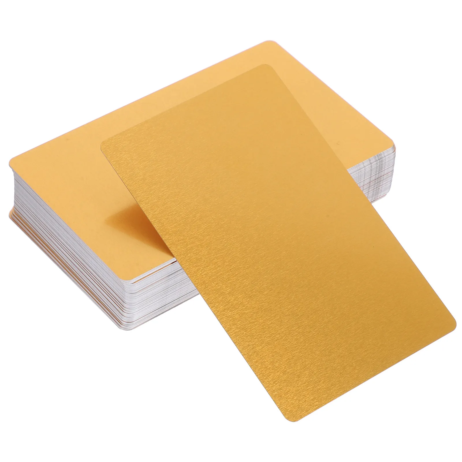 

100Pcs Metal Business Cards Blank Aluminum Card Engraved Name Cards DIY Sublimation Business Card Blanks for Engraving