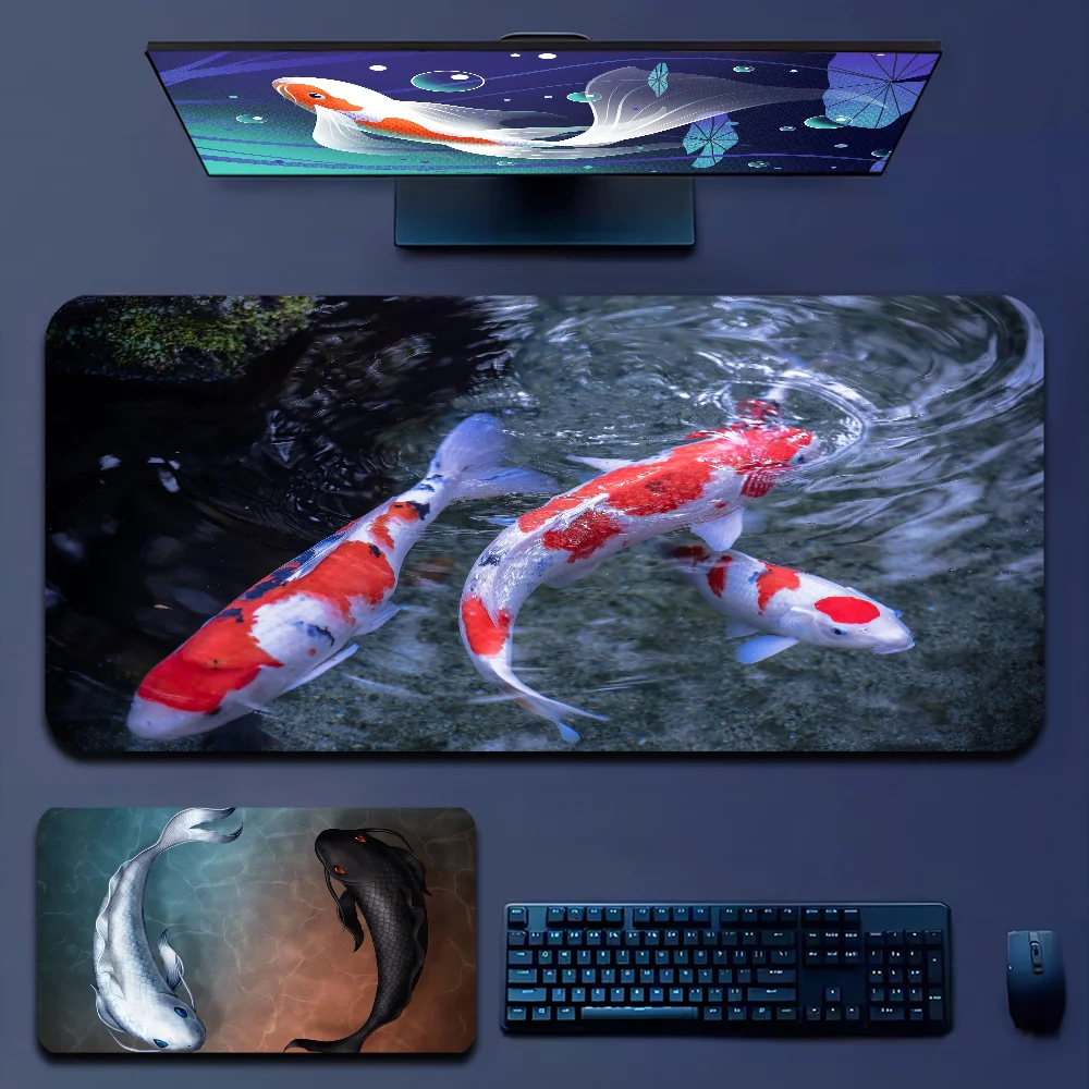 

Cute Japanese Harmony Koi Fish Animation PC Gaming Mouse Pad Gamer Desk Mats Keyboard Pad Mause Pad Muismat For PC Mouse Carpet