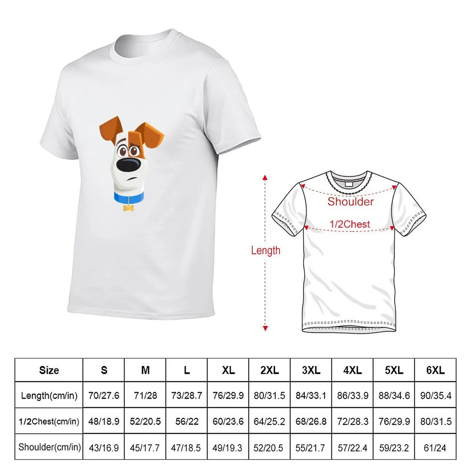 The Secret Life of Pets 2 Max Close up T-Shirt man t shirt summer anime t shirts oversize T-Shirt