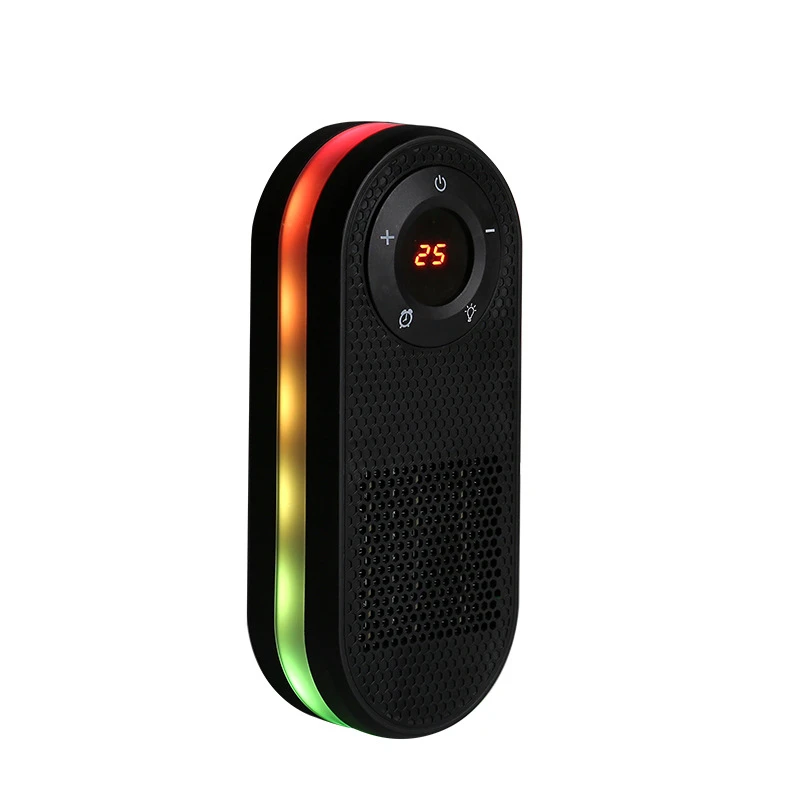 Mini Space Heater With Night Light Function Compact Portable Electric Heater Heater Remote Control Overheat Protection