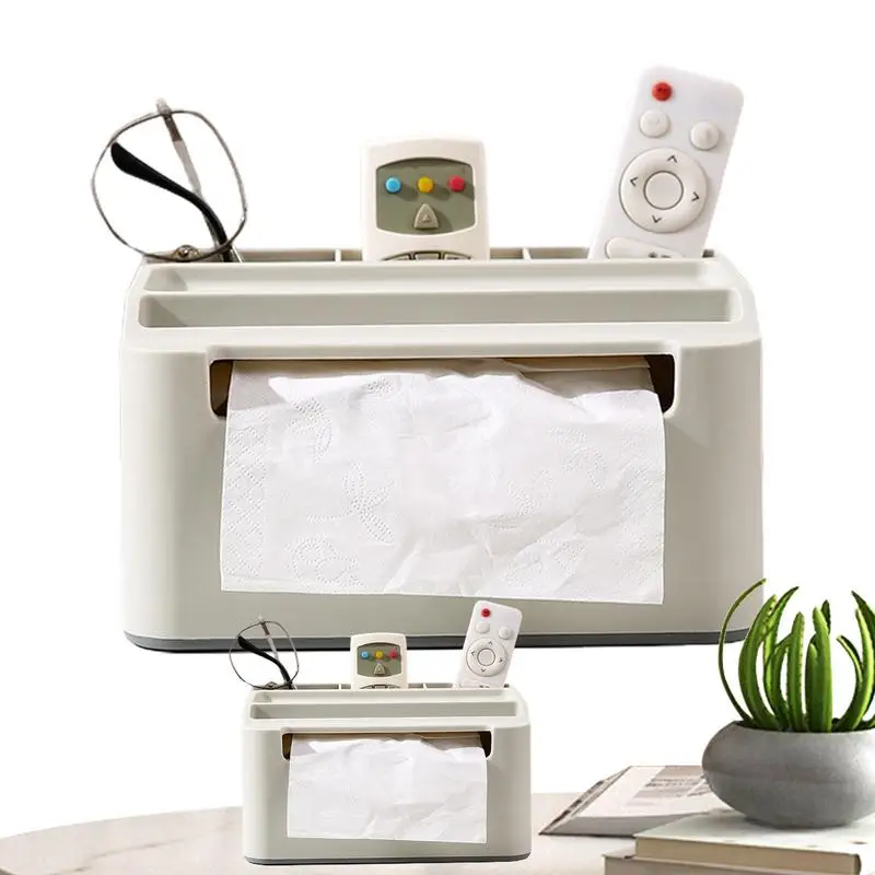 

Multi Function Tissue Box Napkin Dispenser With Organizer Tissue Box And Remote Control Holder Bedside Organizer For Home