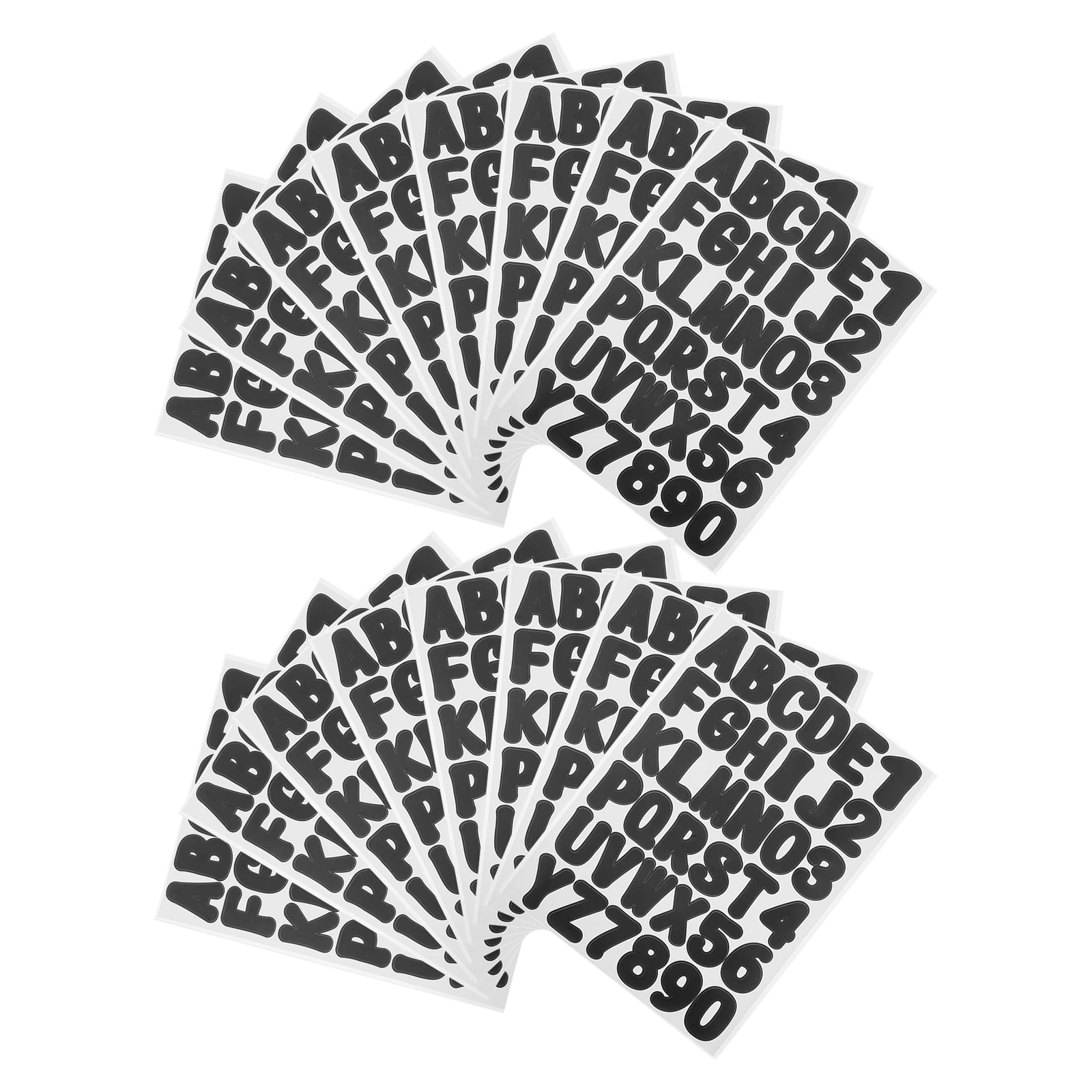 

16 Sheets Vintage Decor Alphabet Stickers Mail Black Letter Classroom Bulletin Board for Mailbox