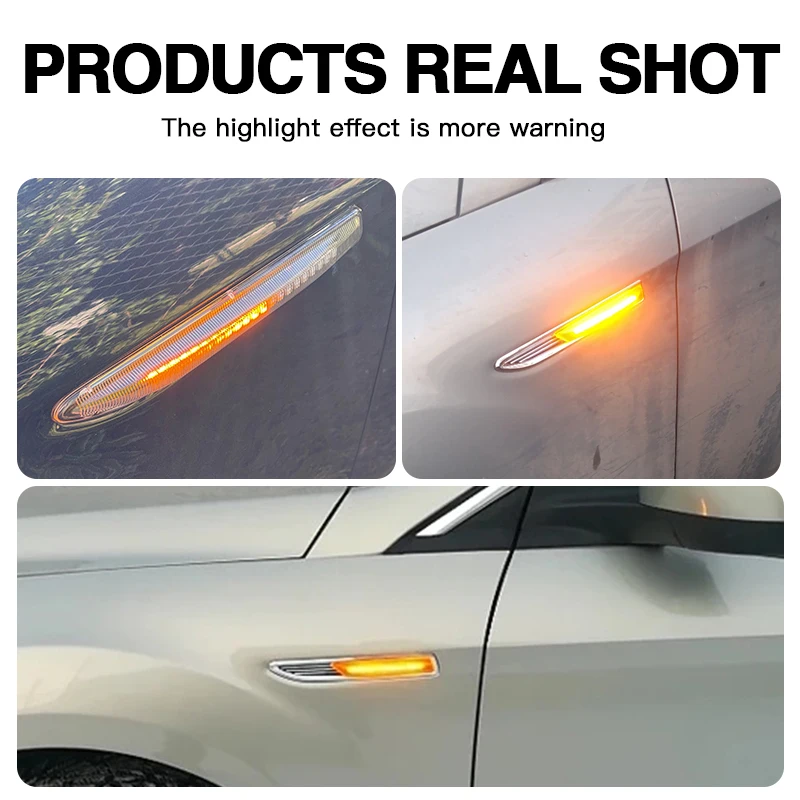 2PCS LED Side Marker Lights Canbus ​​For 2007-2015 Ford Mondeo Mk4 Hatchback Saloon Estate BA7 Turn Signal Lamps Car Accessories