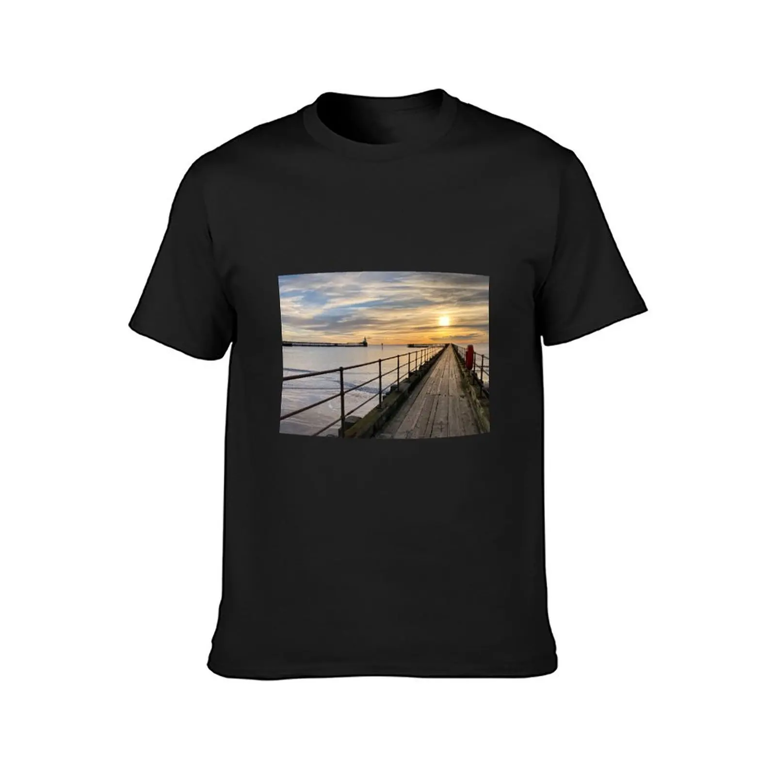 January sunrise at the mouth of the River Blyth - Landscape (2) T-Shirt funnys graphics tshirts for men