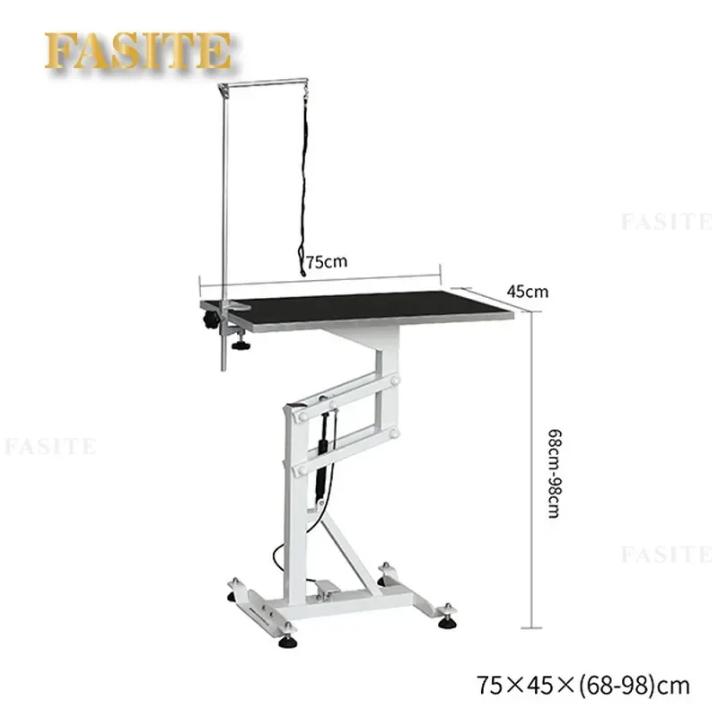 For Large Square Pneumatic Lifting Table Grooming Bath Blow Dry Pet Shop Beauty Adjustable Height Sturdy