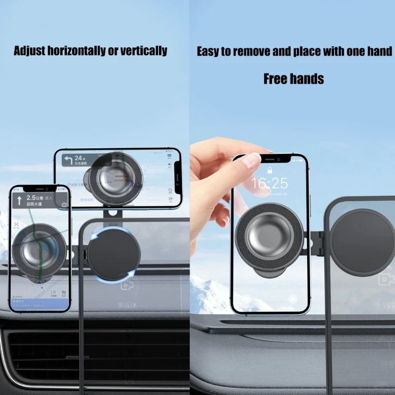 Автомобильное крепление для телефона, складной автомобильный магнитный держатель для телефона, подставка для телефона, приборная