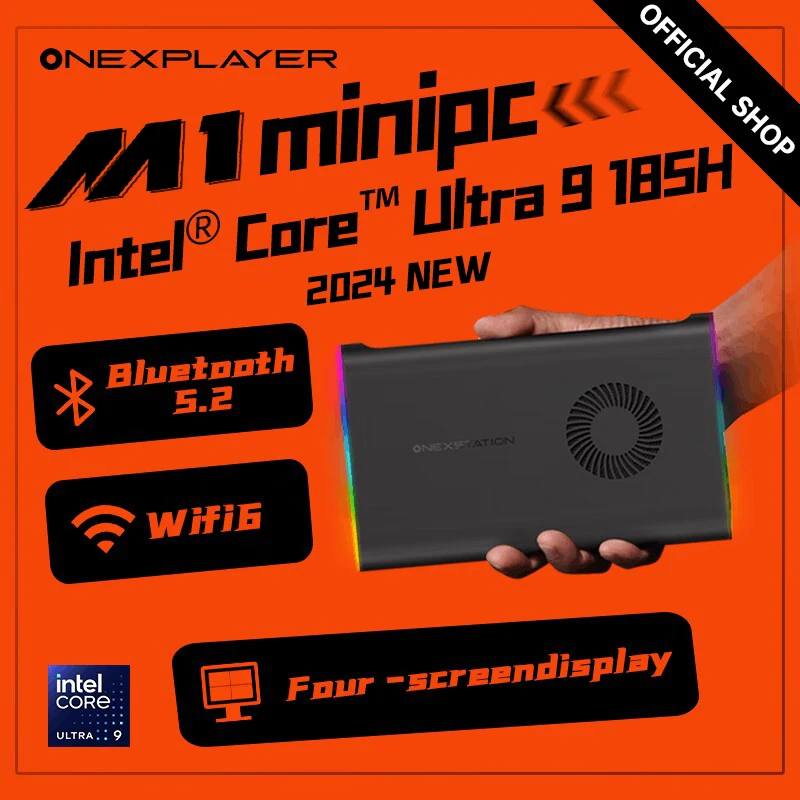 OneXPlayer M1Minipc Intel Core Ultra 9 185H Oculink DDR5 Desktop SSD 1TB 2TB 16 Ram 32 RamWIFI5E BT5.2 HDMI Mini PC