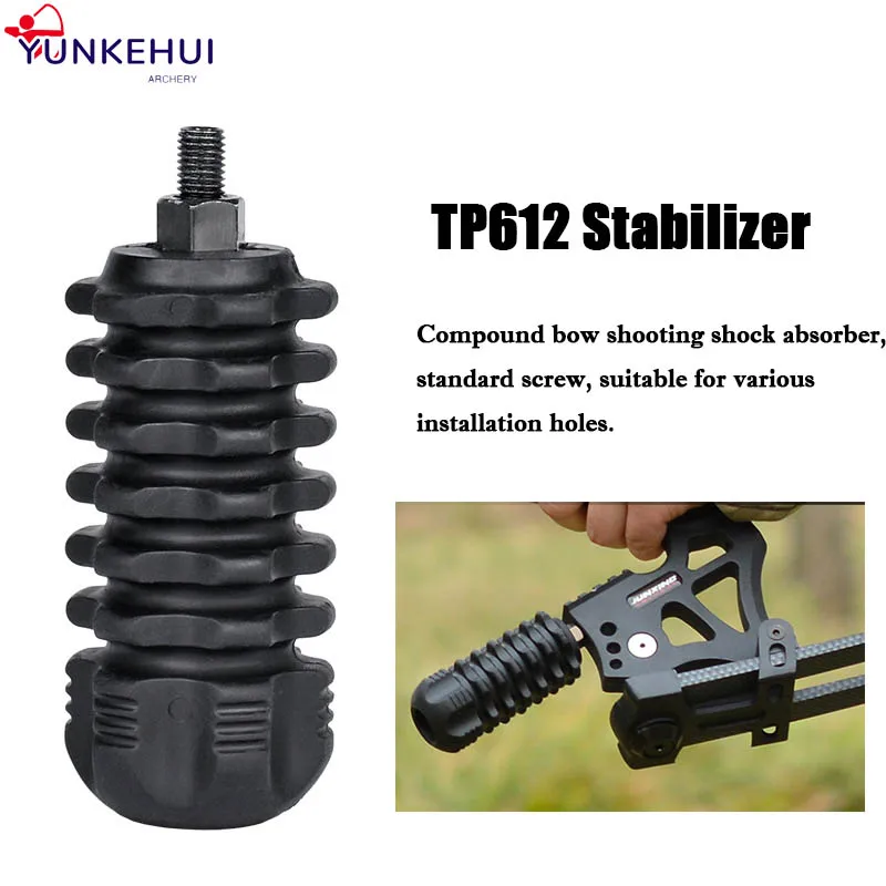 

TP612 Archery Bow Stabilizer 4inch Rubber Shock Absorber Compound Recurve Bow Shooting Balance Rod Hunting Accessories