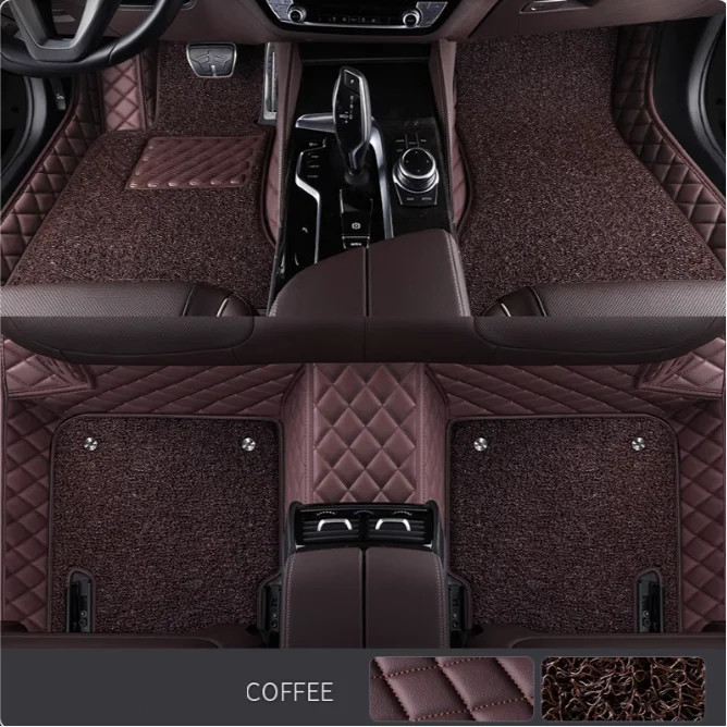 

For Hyundai Coupe Genesis-Coupe Auto Double layer 5D Custom Car Floor Mats Carpets Auto Carpets Foot Coche Accessorie liners