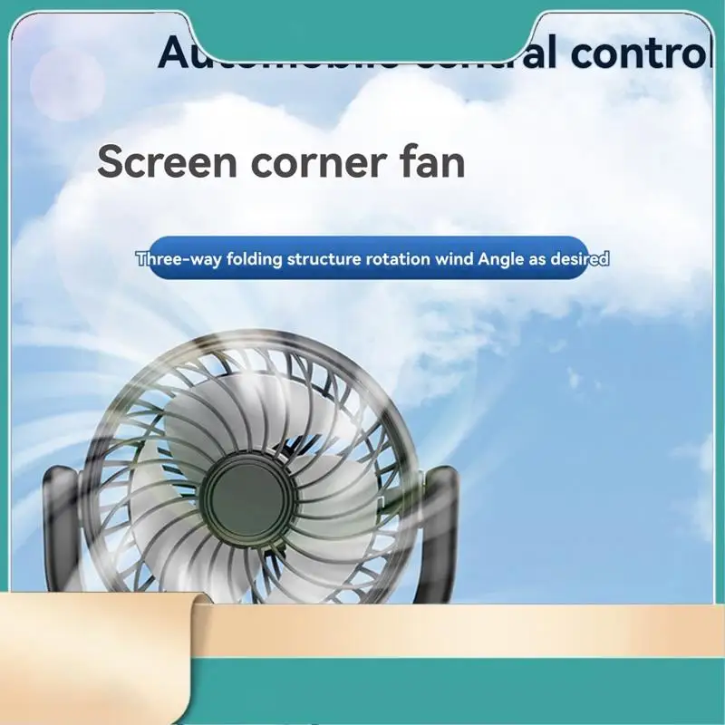 

Cooling Fan Forcar Car USB Cooling Fan Dashboard Low Noise Level Truck SUV Strong Wind 360° Rotatable Forcar Vehicle