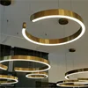 LED 샹들리에 조명 라운드 링 스타일, 모던 스터디 다이닝 룸 아일랜드 침실 행잉 램프, 골드 레스토랑 주방 바 비품 1