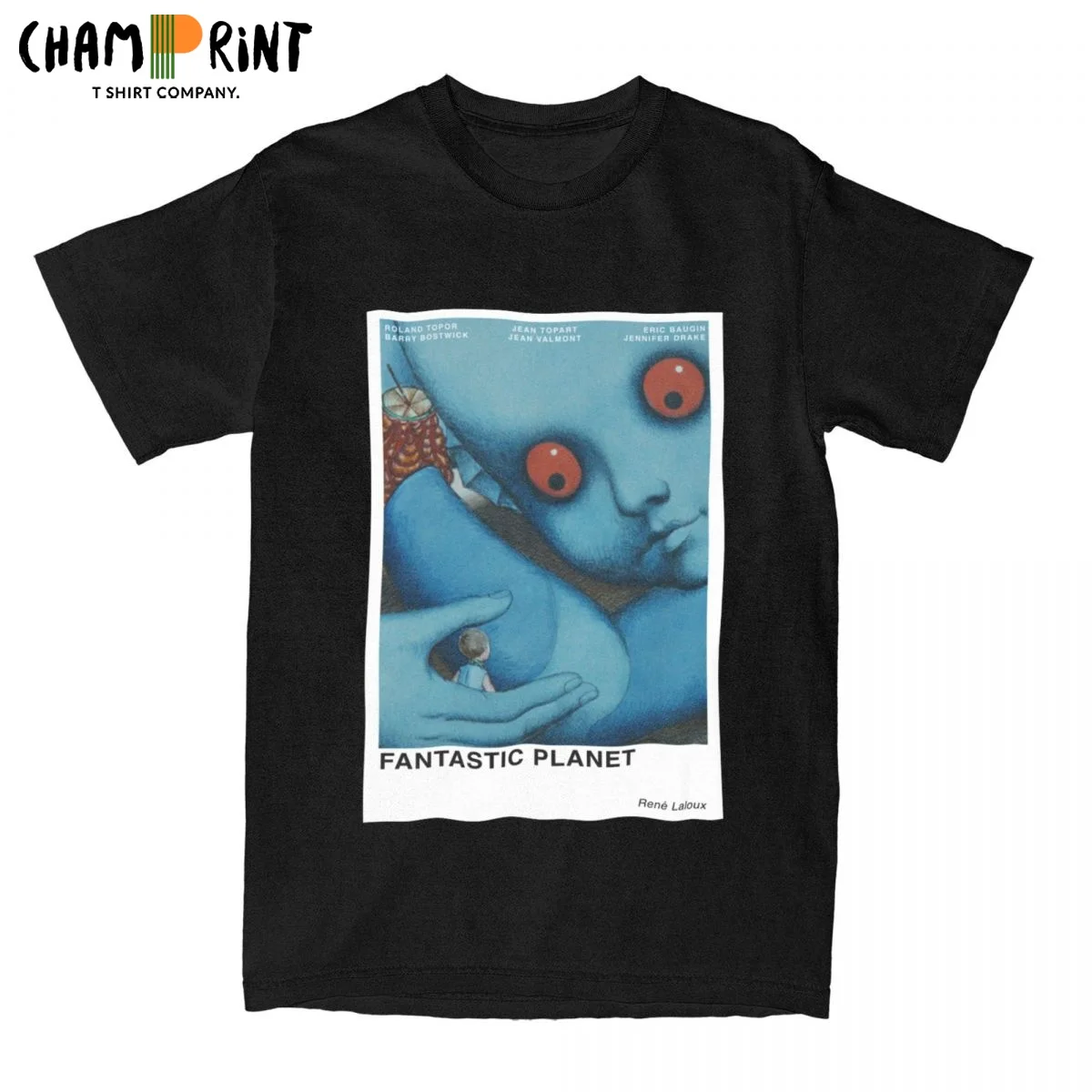 Men\'s T-Shirts Fantastic Planet Casual Pure Cotton Tees Short Sleeve La Planete Sauvage Space T Shirts Round Neck Clothing