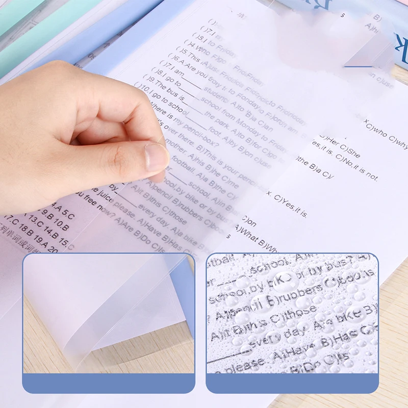 A4 Pull-out Rod Holder Transparent Document Color Pull-out Rod Holder Resume File Holder Rod Storage Book 5/10 Pieces /set