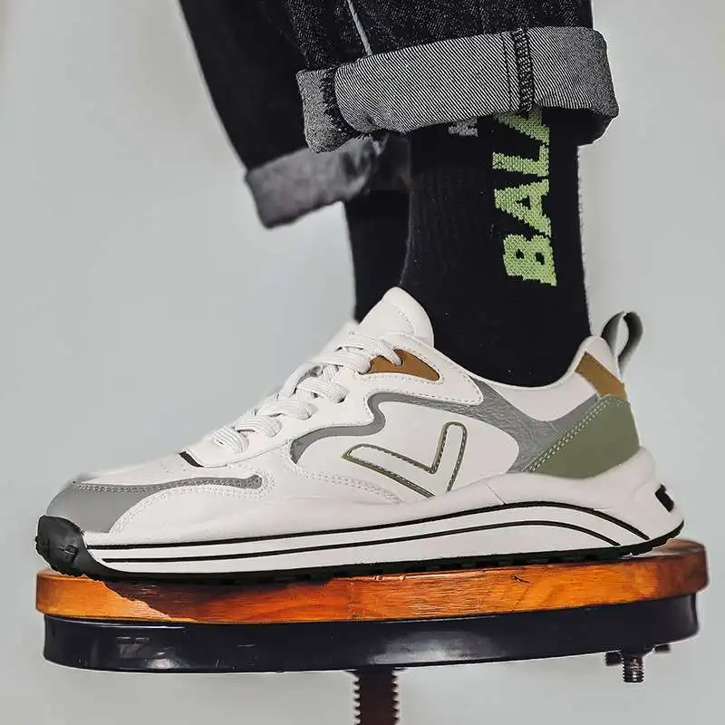 

Faionable Versatile Casual Sports oes for Men Forrest Gu round Toe Rubber Outsole Ultra-Leather Upper Comfortable Summer ...