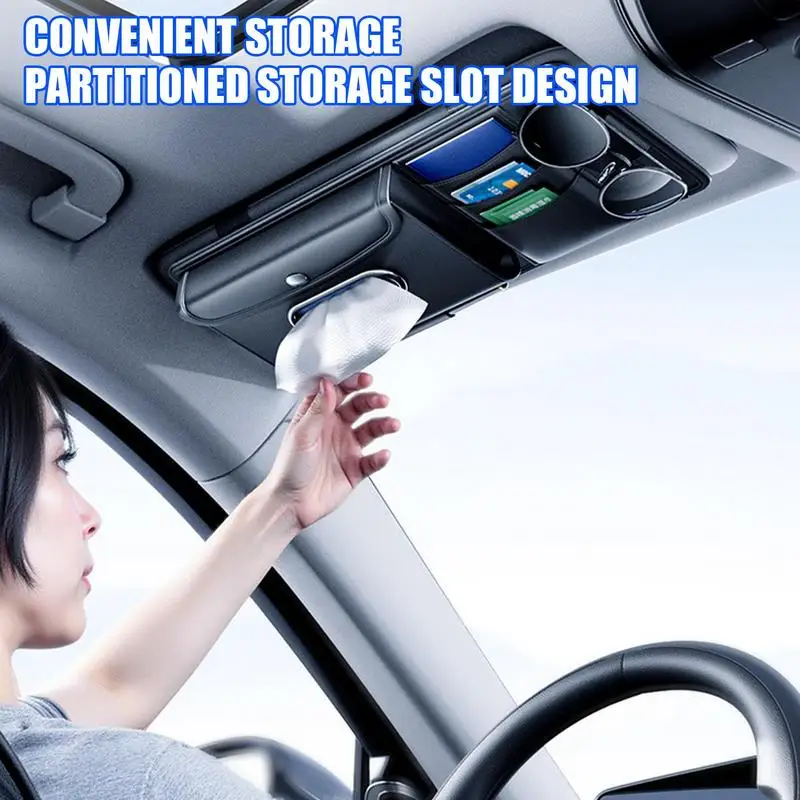 

Car Visor Organizer Vehicle Sun Visor Storage Vehicle Eyeglass Clip For Ticket Card Tissue Auto Sunvisor Storage Bag