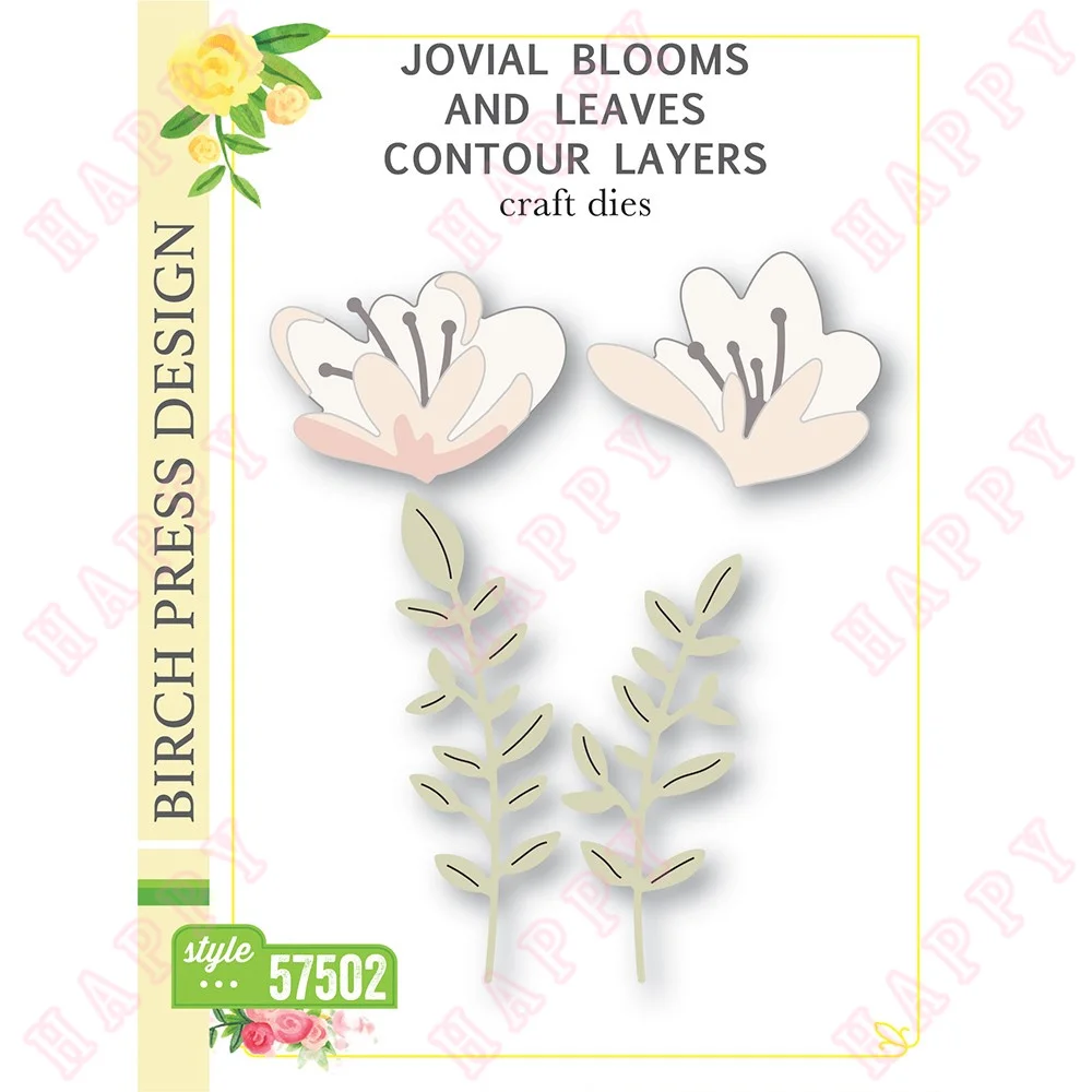 

New Metal Cutting Jovial Blooms And Leaves Contour Layers Scrapbook Diary Decoration Paper Craft Embossing Template DIY Handmade