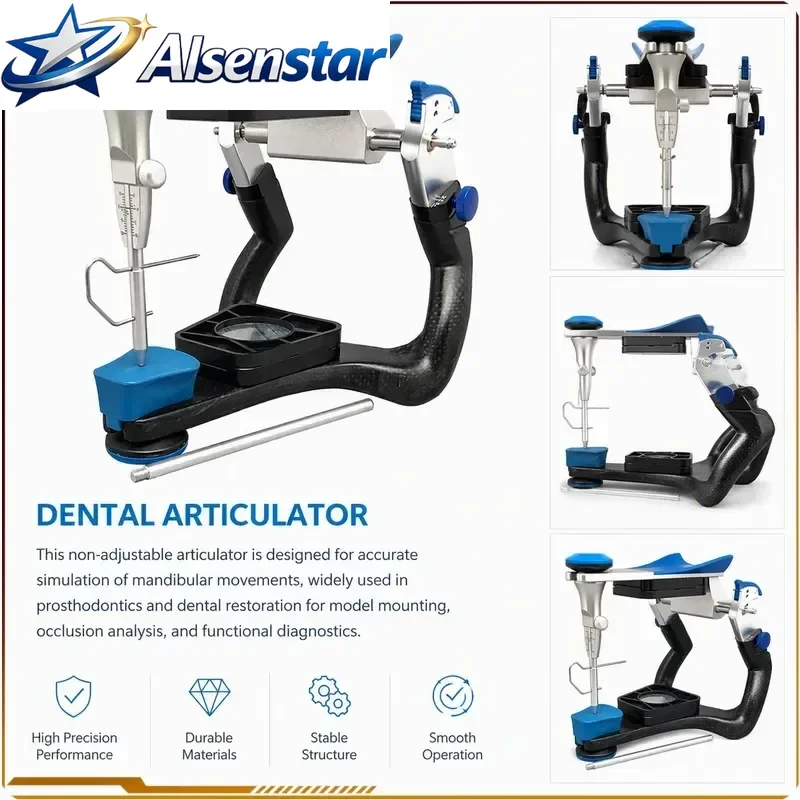 CN Type Dental Lab Carbon Fiber Average-value Articulator Precise Articulators Integrated Magnetic Model Plate System