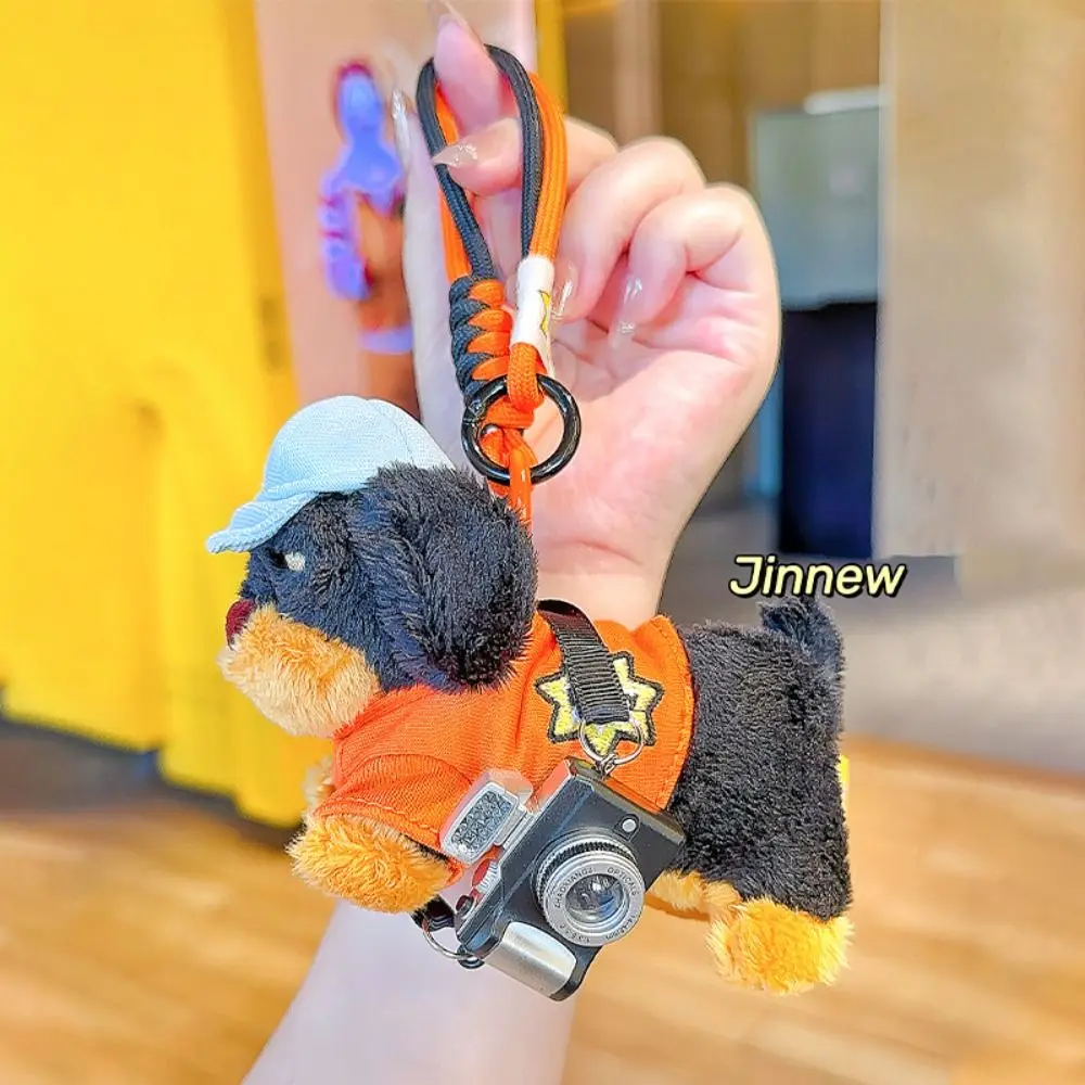 新しい毛皮のような子犬ダックスフント犬キーホルダークリエイティブバッグペンダント毛皮のような子犬キーリング小銭入れ小型犬ペンダント
