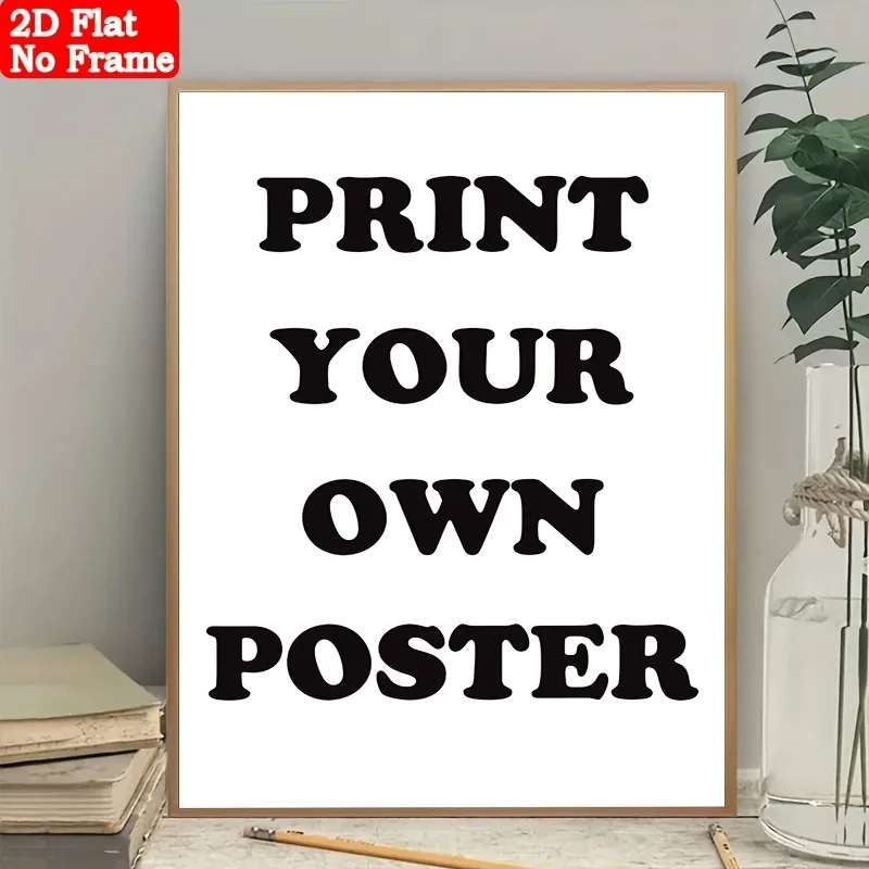Customizable Personal Photo Canvas Painting, Custom Your Own Image Wall Art Print, Customized Memory Poster, Unframed Living