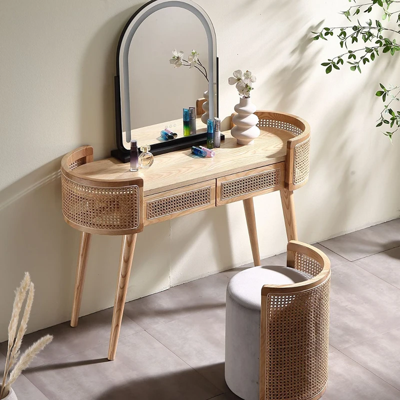 

Morden Nordic Makeup Vanity Table Mirror Design Drawers Comfortable Dressing Table Jewelry Box Comoda Para Dormitorio Furniture