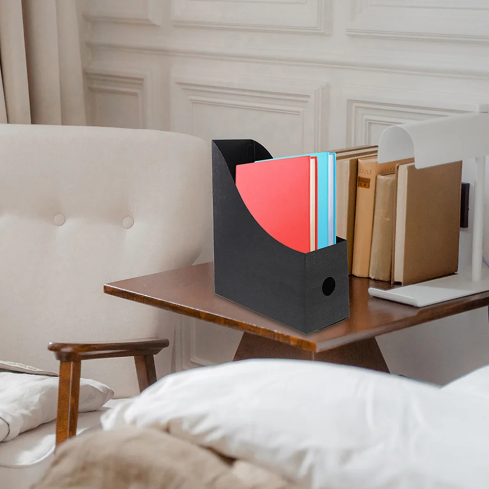 3 Pcs File Storage Box Folder Holder Office Bookshelf Shelves Rack for Desk Organizer Pp Magazine Student Use Desktop