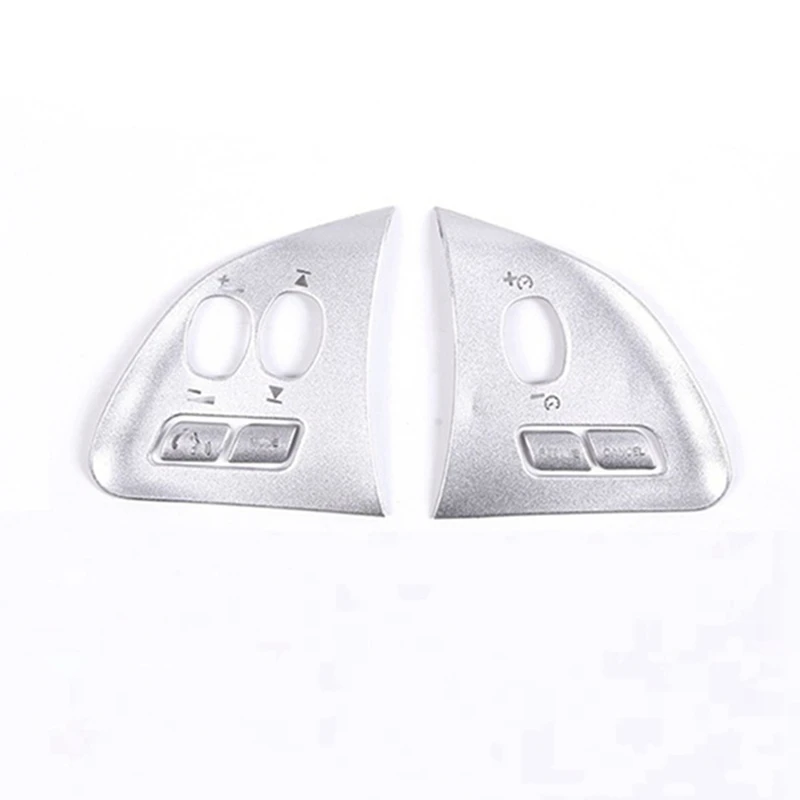 Super Sale Interior Covers Steering Wheel Buttons Stickers for Jaguar XF 2012 - 2015 Car Accessories Silver