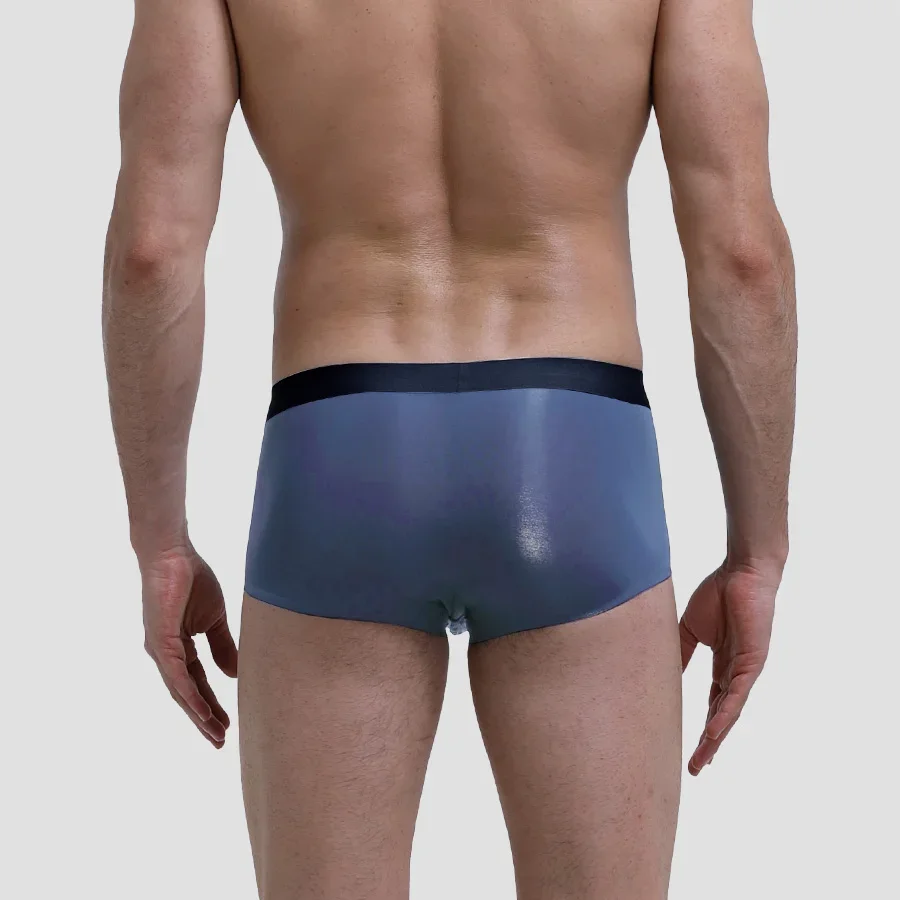 

5PCS Men's underwear, men's charm, summer ultra-thin ice silk seamless flat pants, men's transparent shorts