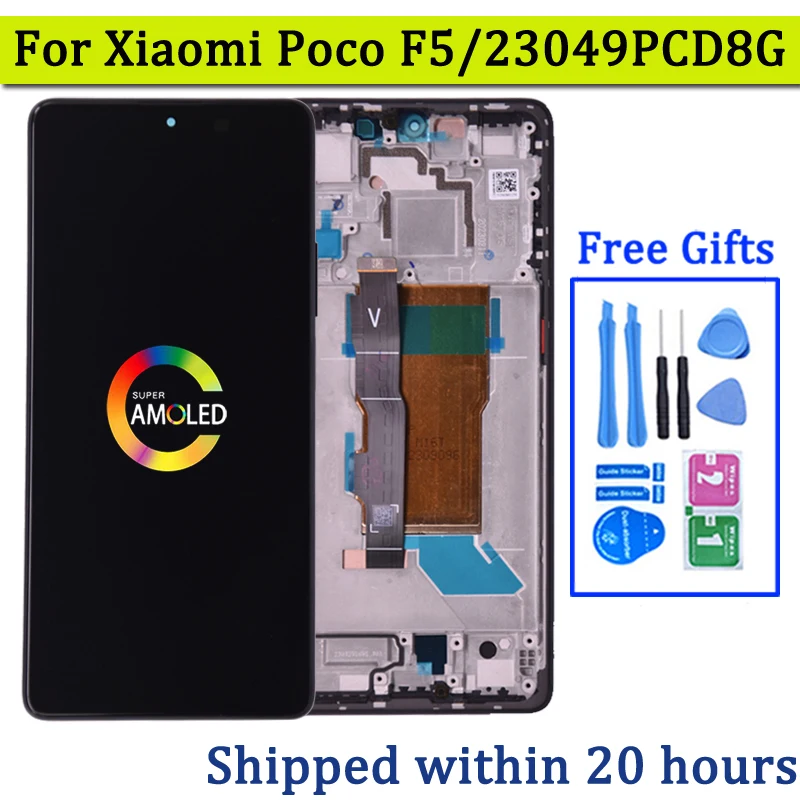 6.67“Amoled For Xiaomi Poco F5 LCD Display Touch Screen Digitizer Assembly For mi Poco F5 23049PCD8G Screen Replacement