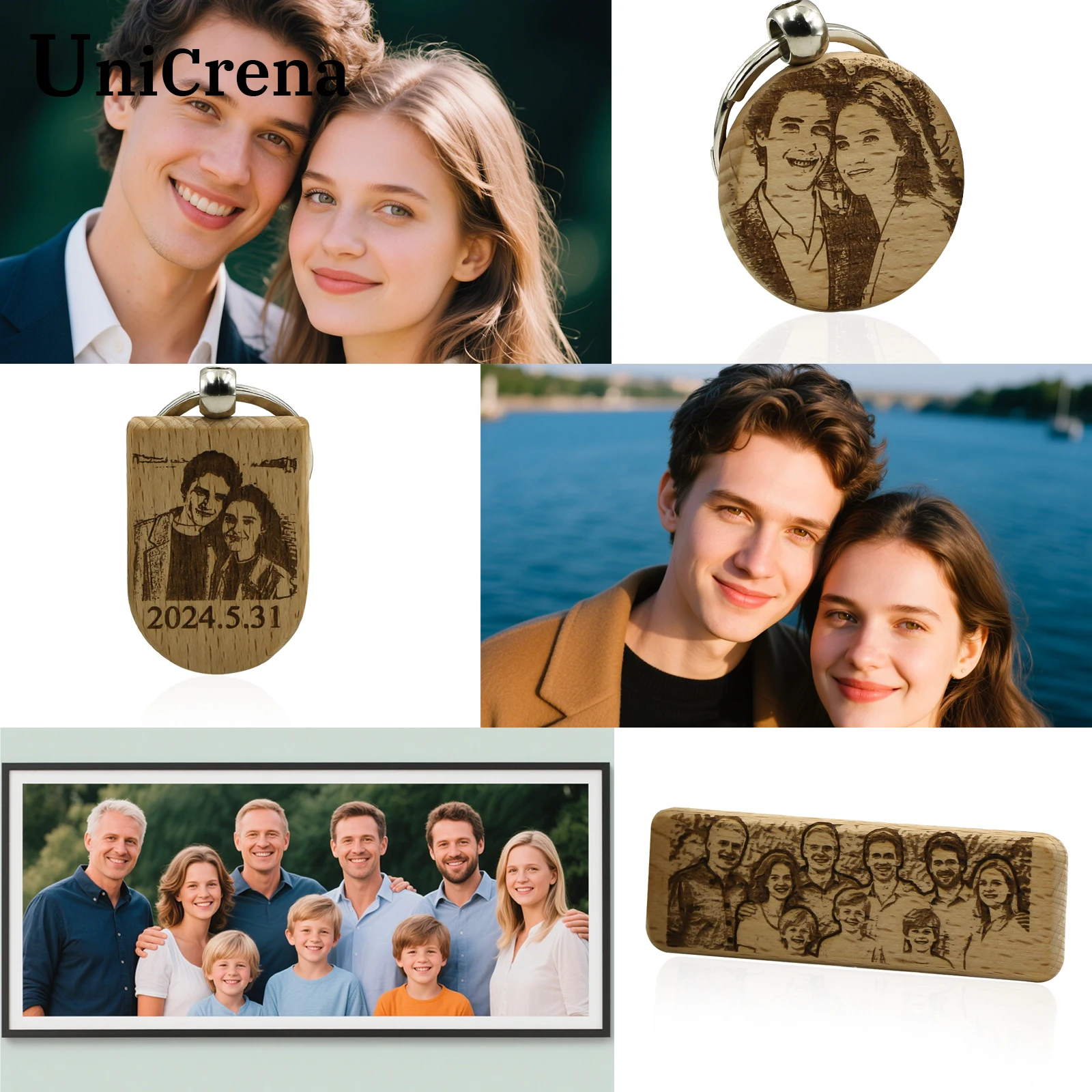 Unicrena Custom Photo Wood Key - Woodworking Logo recension och pris