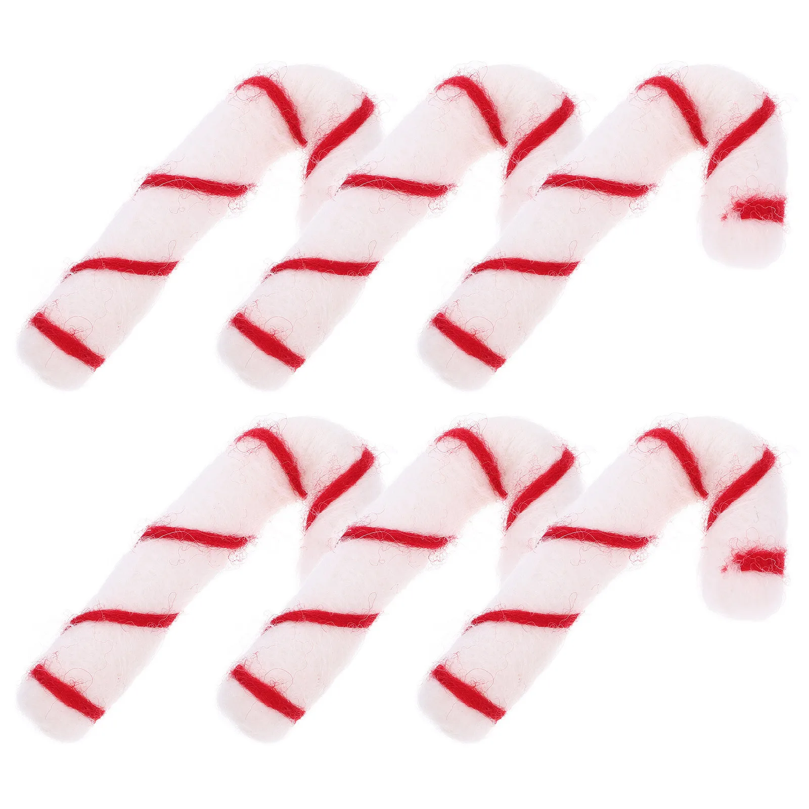 

6Pcs Xmas Candy Cane Charms DIY Mini Christmas Decorations for Ornaments Scrapbook Phone Case Christmas Mini Candy Decorations