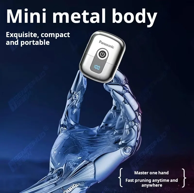 ماكينة حلاقة كهربائية مغناطيسية من باناسونيك، ماكينة حلاقة صغيرة محمولة للسفر برأسين، سكين اللحية، ماكينة حلاقة منزلية لغسل المياه الكهربائية